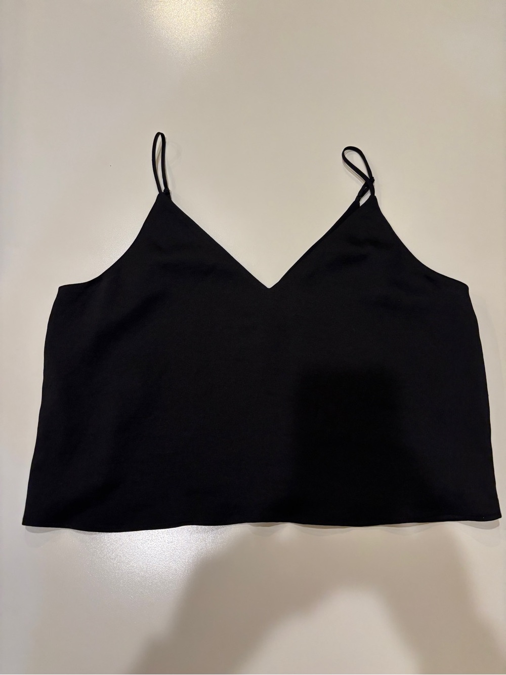 Express Size S Black V-Neck Spaghetti Strap Crop Top Flowy Summer Festival EUC